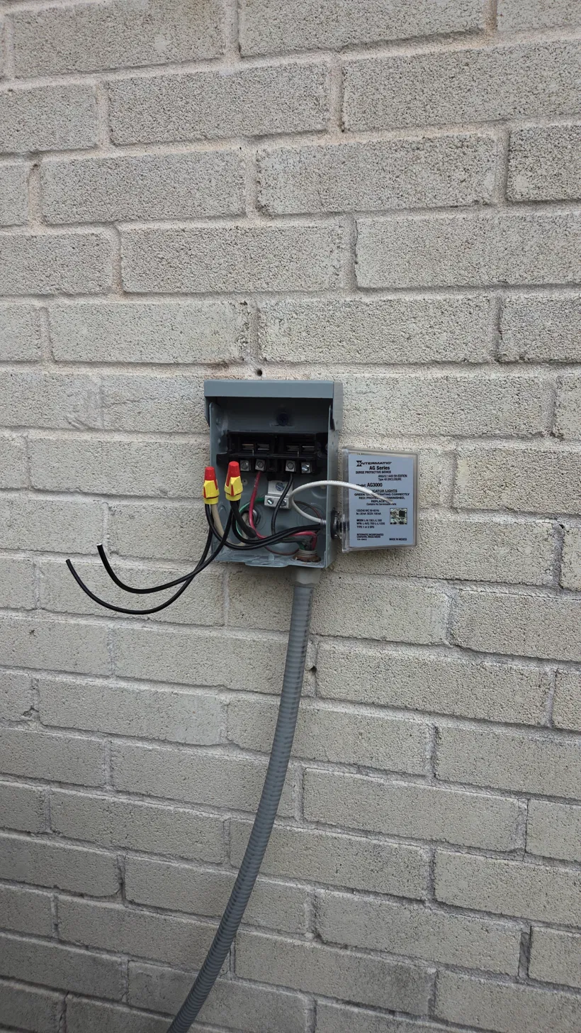 HVAC condensor disconnect and surge protector Houston TX 77071