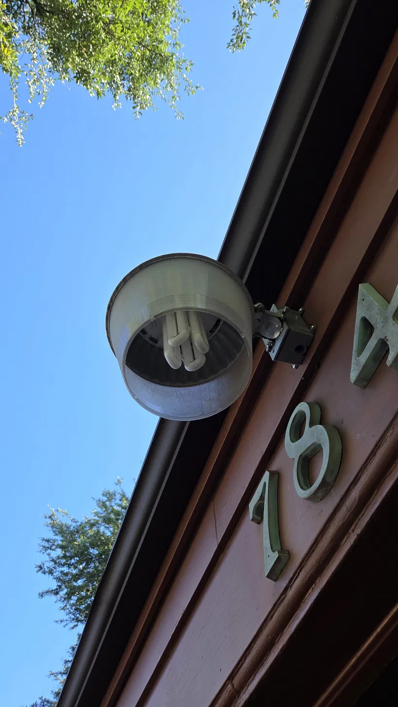 Exterior security light installation Houston TX 77071